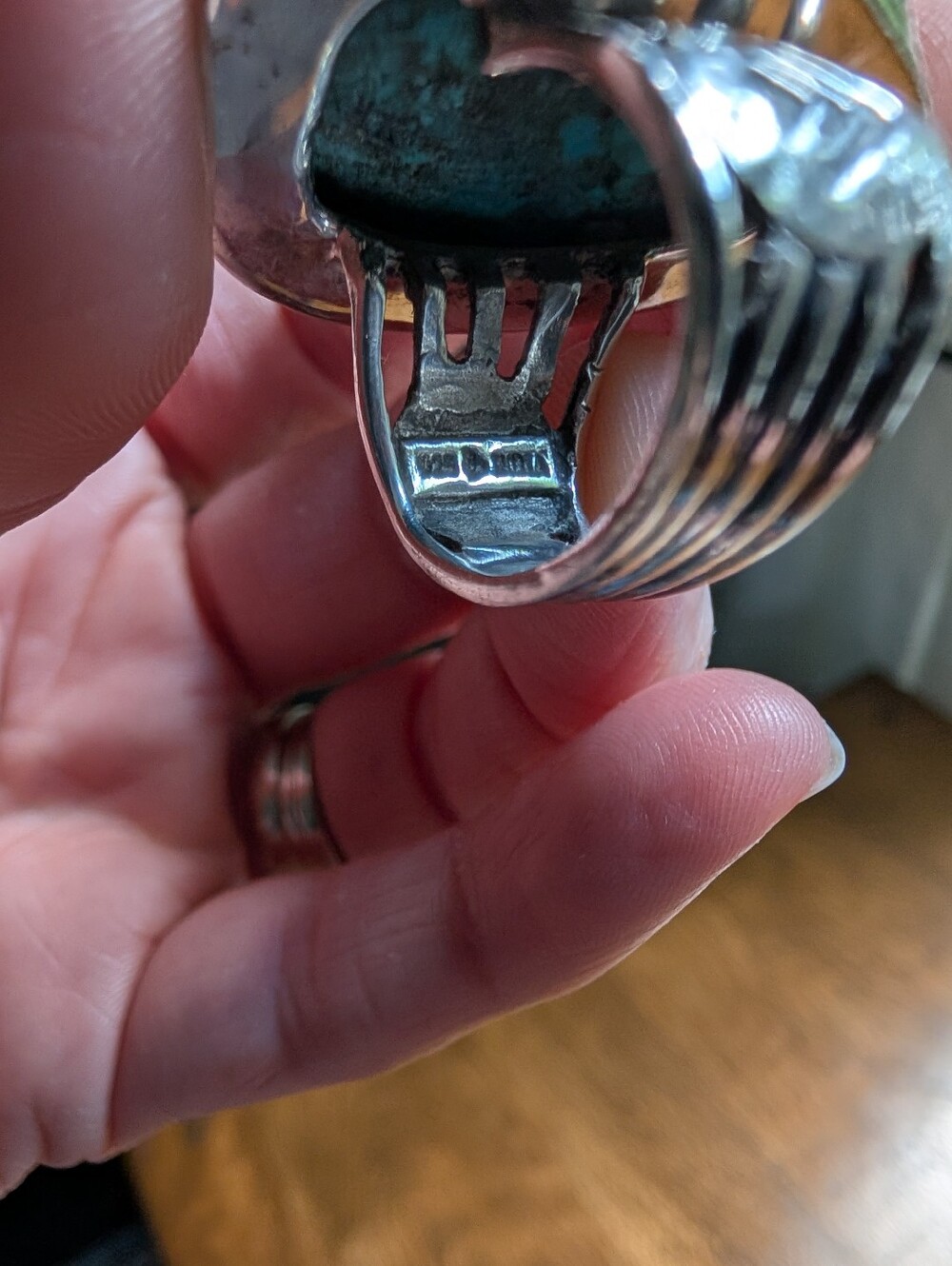Silpada Sterling Silver and Turquoise Tumbled Turquoise Ring Retired 2017 - Picture 5 of 5